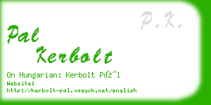 pal kerbolt business card
